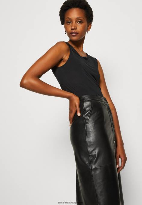 mulheres top preto F4BZ0D474 Anna Field