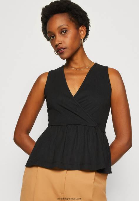 mulheres top preto F4BZ0D488 Anna Field