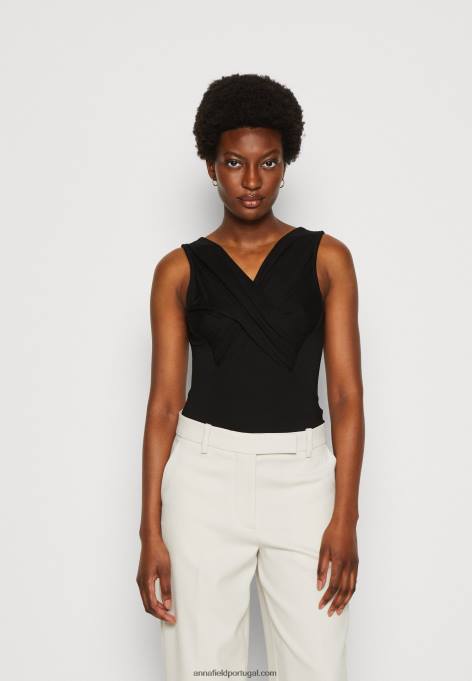 mulheres top preto F4BZ0D498 Anna Field