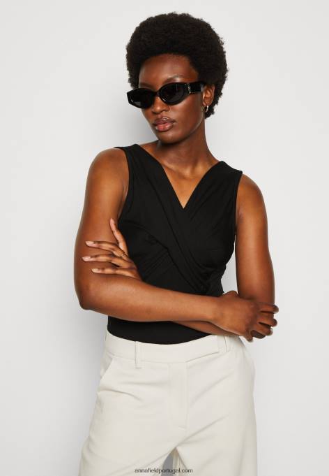 mulheres top preto F4BZ0D498 Anna Field