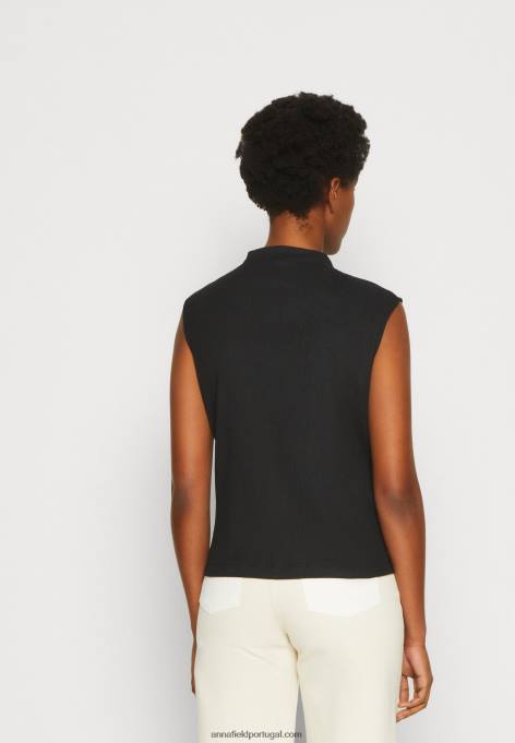 mulheres top preto F4BZ0D502 Anna Field
