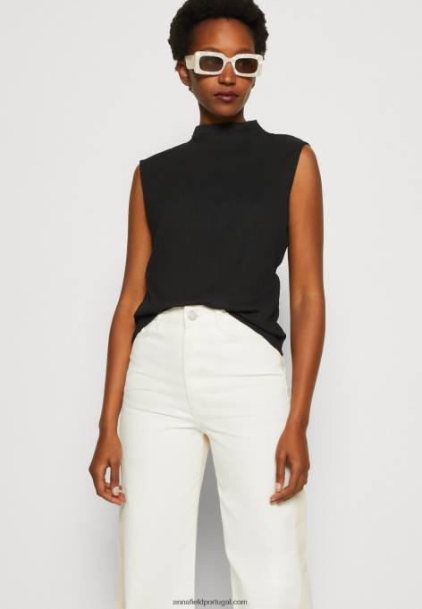 mulheres top preto F4BZ0D502 Anna Field