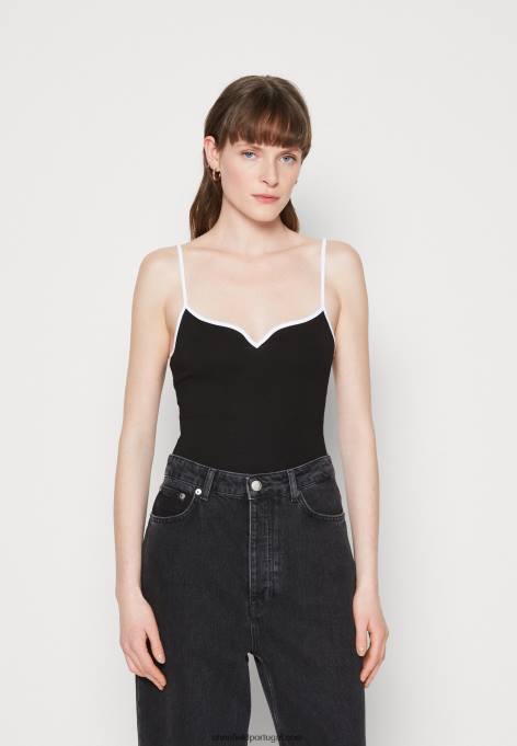 mulheres top preto F4BZ0D503 Anna Field