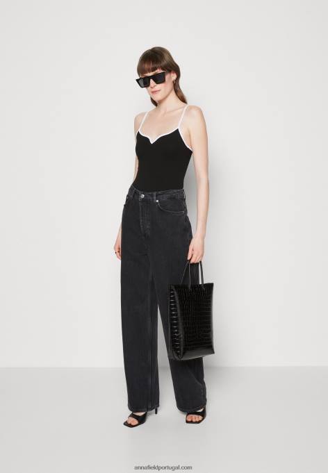 mulheres top preto F4BZ0D503 Anna Field