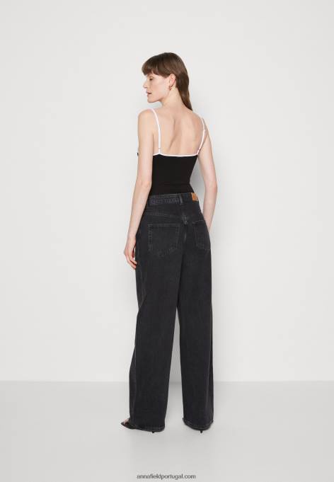 mulheres top preto F4BZ0D503 Anna Field