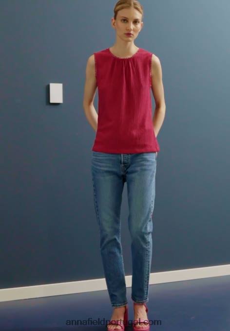 mulheres top rosa F4BZ0D413 Anna Field