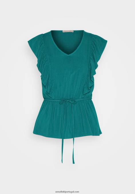 mulheres top verde F4BZ0D436 Anna Field