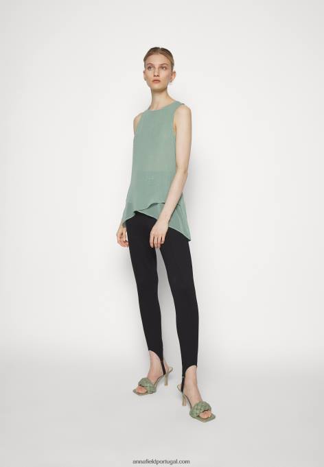 mulheres top verde claro F4BZ0D389 Anna Field