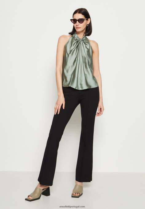 mulheres top verde claro F4BZ0D390 Anna Field