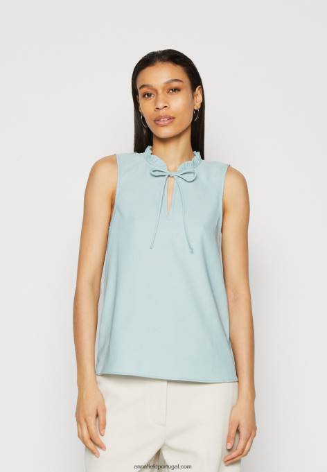 mulheres top verde claro F4BZ0D420 Anna Field