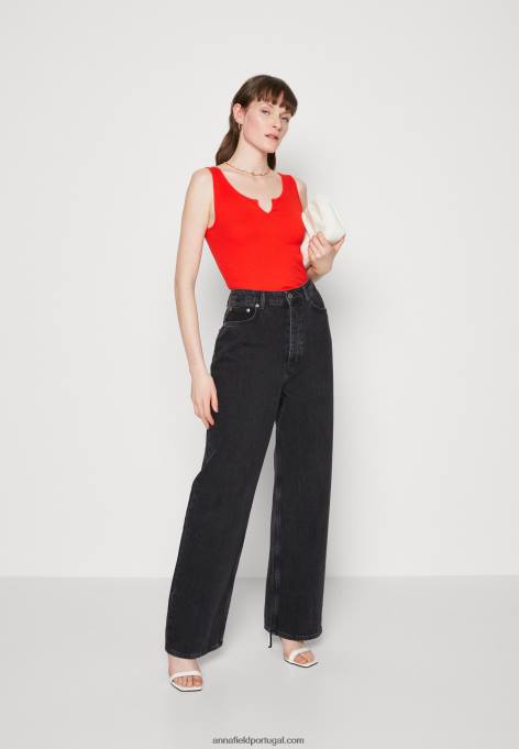 mulheres top vermelho F4BZ0D482 Anna Field