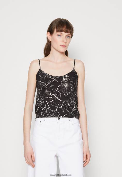 mulheres topo preto/branco F4BZ0D477 Anna Field
