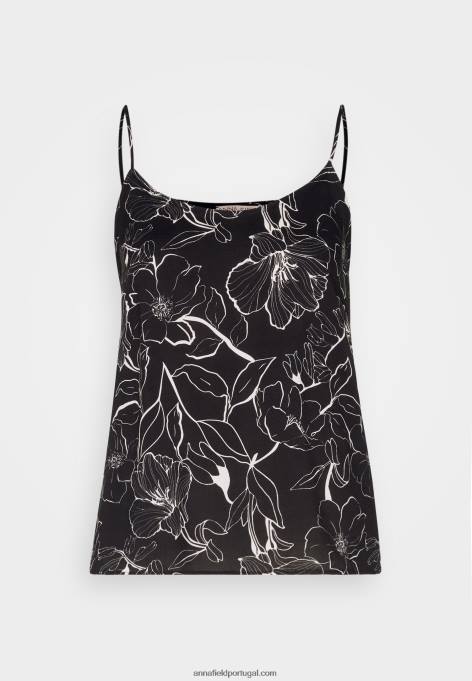 mulheres topo preto/branco F4BZ0D477 Anna Field