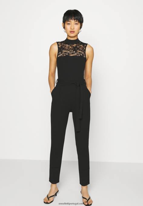 mulheres macacão preto F4BZ0D872 Anna Field