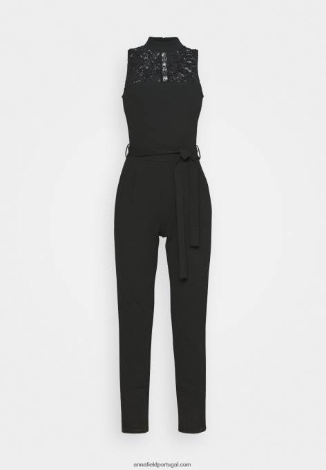 mulheres macacão preto F4BZ0D872 Anna Field