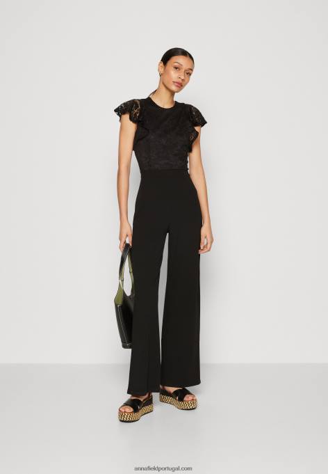 mulheres macacão preto F4BZ0D895 Anna Field