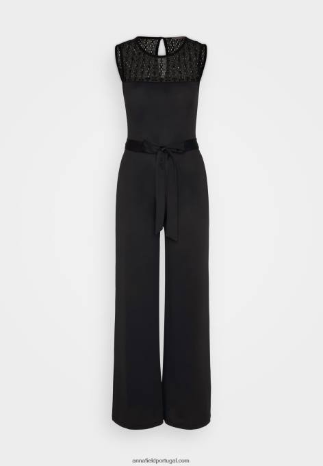 mulheres macacão preto F4BZ0D902 Anna Field