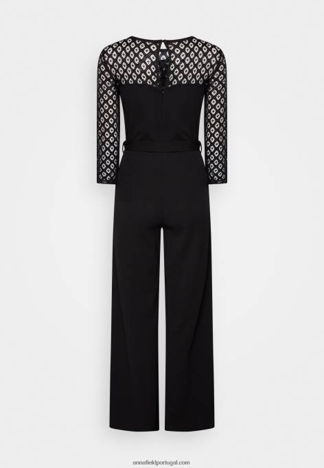 mulheres macacão preto F4BZ0D907 Anna Field