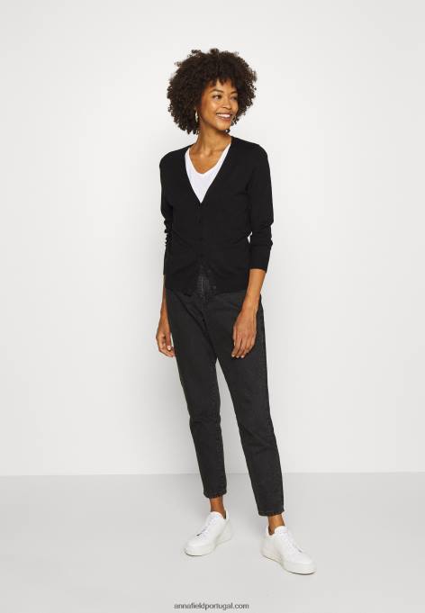 mulheres cardigã preto F4BZ0D817 Anna Field