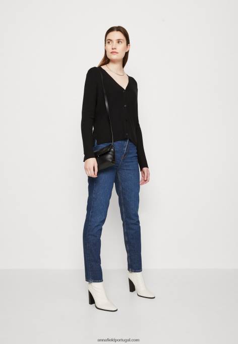 mulheres cardigã preto F4BZ0D824 Anna Field