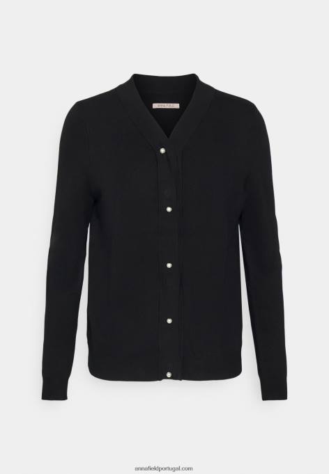 mulheres cardigã preto F4BZ0D828 Anna Field