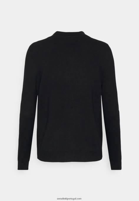 mulheres cardigã preto F4BZ0D828 Anna Field