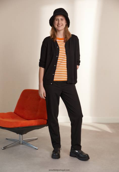 mulheres cardigã preto F4BZ0D828 Anna Field