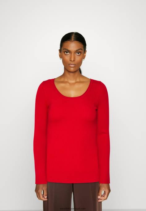 mulheres jumper vermelho com detalhe de botão F4BZ0D842 Anna Field