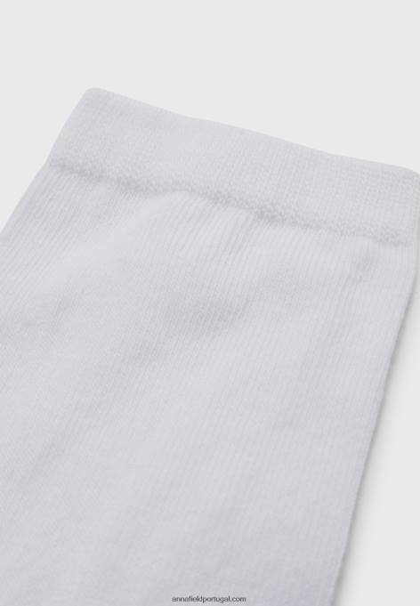 mulheres 8 pack de meias brancas F4BZ0D1116 Anna Field