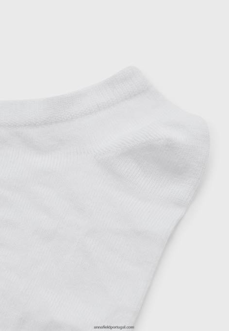 mulheres 8 pack de meias brancas F4BZ0D1117 Anna Field