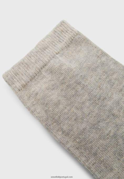 mulheres 8 pack meias cinza F4BZ0D1141 Anna Field