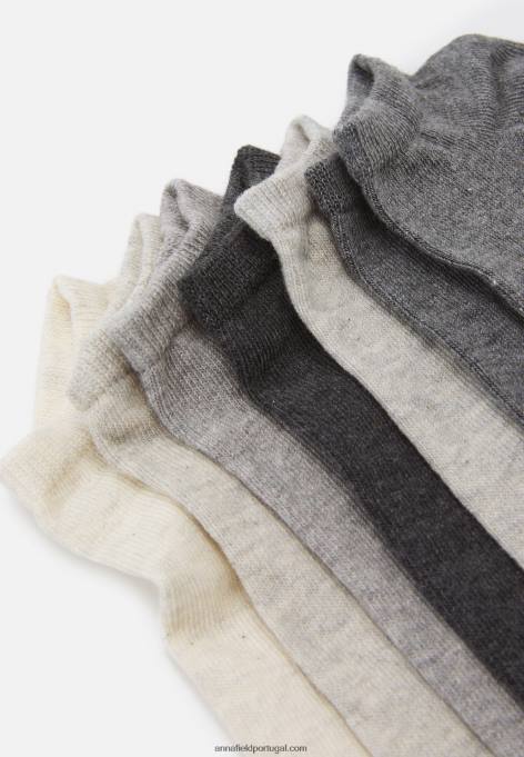 mulheres 8pp tênis meias meias cinza F4BZ0D1131 Anna Field