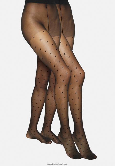 mulheres Meia-calça de bolinhas 20 den preta F4BZ0D1098 Anna Field