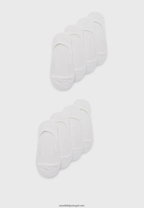 mulheres Pacote com 8 meias brancas F4BZ0D1155 Anna Field