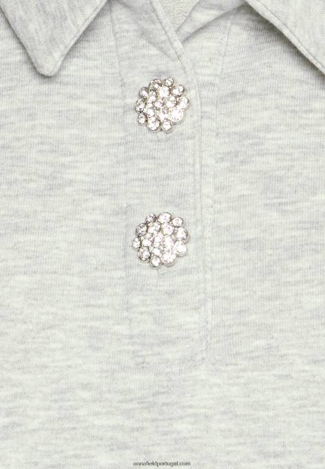 mulheres moletom cinza claro manchado F4BZ0D762 Anna Field