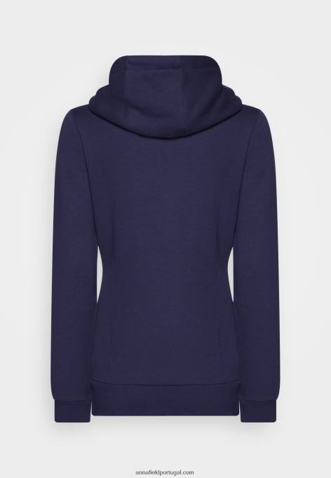 mulheres moletom com zíper azul escuro F4BZ0D769 Anna Field