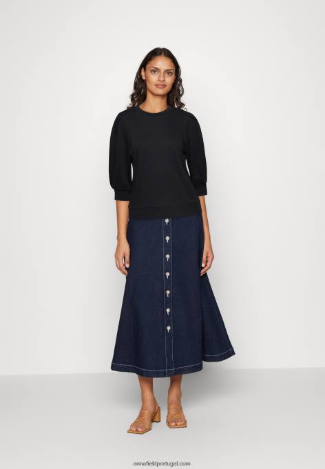 mulheres moletom preto F4BZ0D763 Anna Field