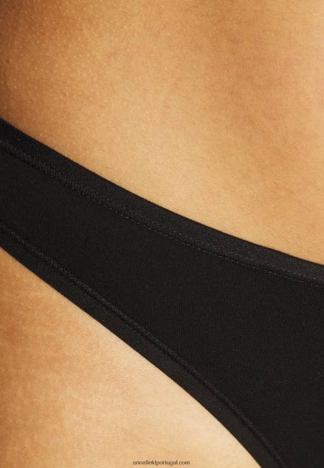 mulheres 10 pack tanga preta F4BZ0D982 Anna Field