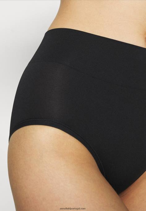 mulheres 2pp cueca cintura alta preta F4BZ0D1010 Anna Field