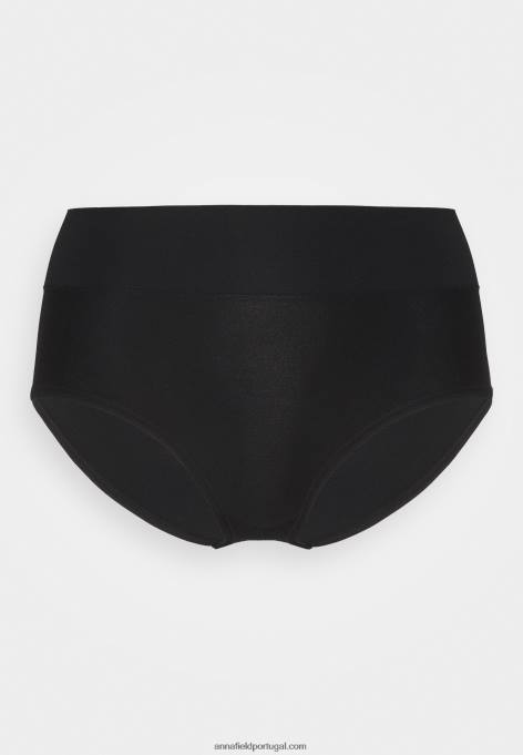 mulheres 2pp cueca cintura alta preta F4BZ0D1010 Anna Field