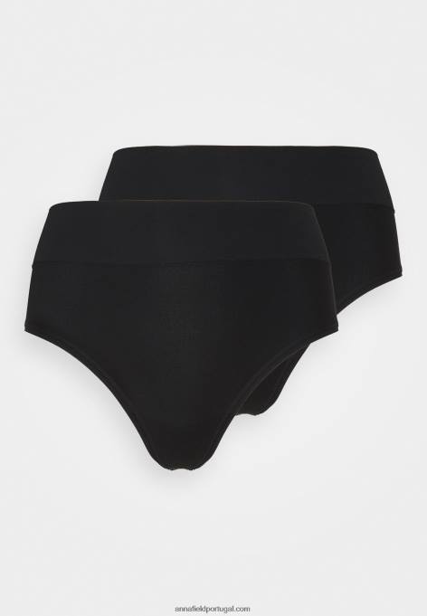 mulheres 2pp tanga de cintura alta tanga preta F4BZ0D1012 Anna Field