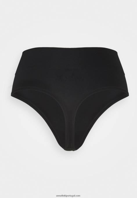 mulheres 2pp tanga de cintura alta tanga preta F4BZ0D1012 Anna Field