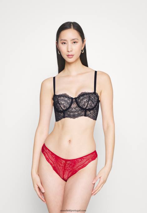 mulheres 5 pack tanga vermelha/azul F4BZ0D1001 Anna Field