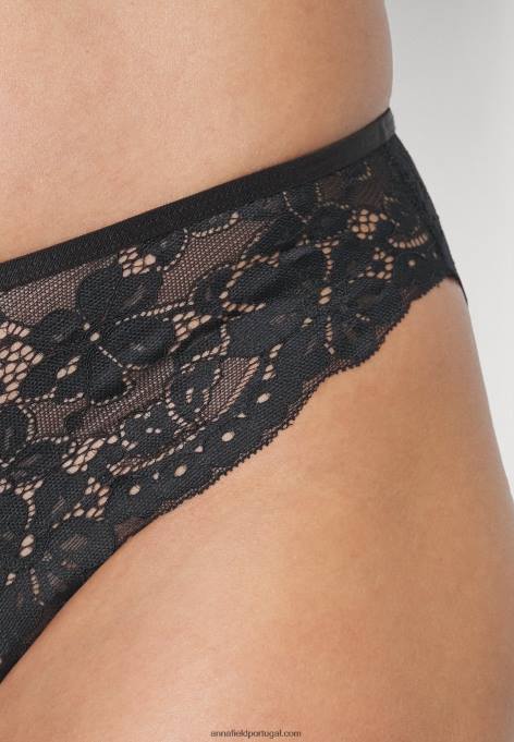 mulheres Pacote com 5 cuecas pretas F4BZ0D997 Anna Field