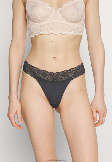 mulheres Pacote com 5 tangas brancas/nudes F4BZ0D1000 Anna Field