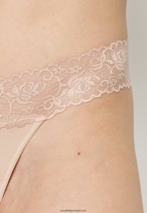 mulheres Pacote com 5 tangas brancas/nudes F4BZ0D1000 Anna Field