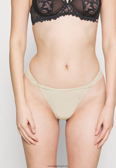 mulheres Pacote com 5 tangas nude/preto F4BZ0D1007 Anna Field