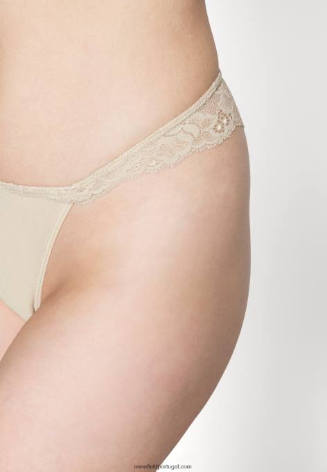 mulheres Pacote com 5 tangas nude/preto F4BZ0D1007 Anna Field