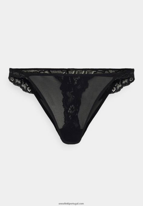 mulheres Pacote com 5 tangas nude/preto F4BZ0D1007 Anna Field