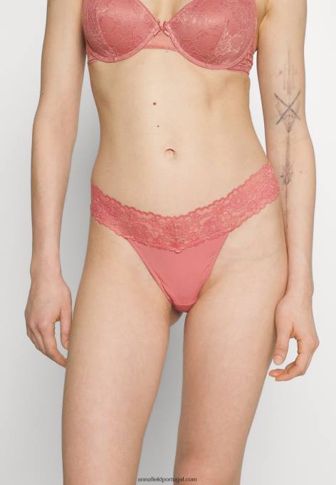 mulheres Pacote com 5 tangas rosa/preto F4BZ0D980 Anna Field